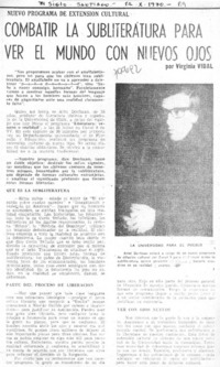 Combatir la subliteratura para ver el mundo con nuevos ojos