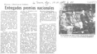 Entregados premios nacionales.