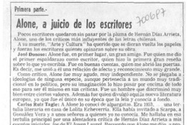 Alone, a juicio de los escritores (primera parte).