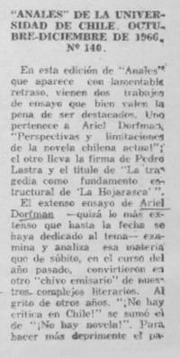 Anales" de la Universidad de Chile.