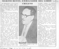 Merino Reyes, embajador del libro chileno.