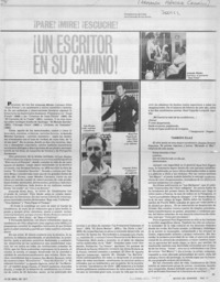 ¡Pare! ¡mire! ¡escuche! ¡un escritor en su camino!