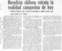 Novelista chilena retrata la realidad campesina de hoy.