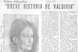 Breve historia de Valdivia"