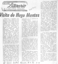 Visita de Hugo Montes.