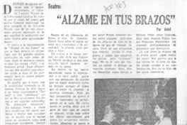 Alzame en tus brazos"
