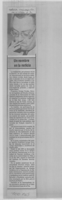 Un nombre en la noticia.