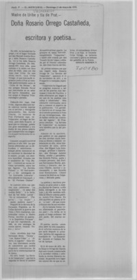 Rosario Orrego Castañeda, escritora y poetisa --