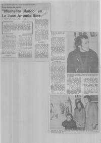 Mantelito blanco" en la Juan Antonio Ríos.