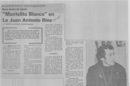 Mantelito blanco" en la Juan Antonio Ríos.