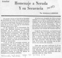 Homenaje a Neruda y su secuencia