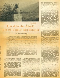 Un día de abril en el Valle de Elqui