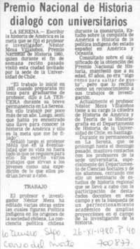 Premio Nacional de Historia dialogó con universitarios.