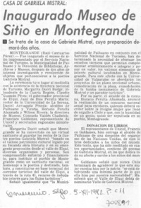 Inaugurado museo de sitio en Montegrande