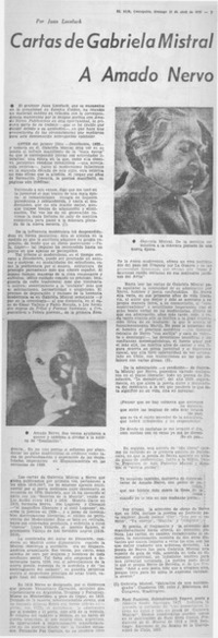 Cartas de Gabriela Mistral a Amado Nervo