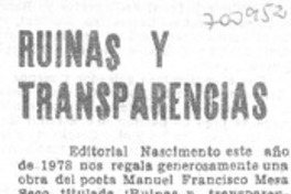 Ruinas y transparencias