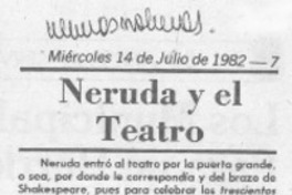 Neruda y el teatro
