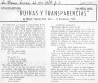 Ruinas y transparencias