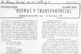 Ruinas y transparencias