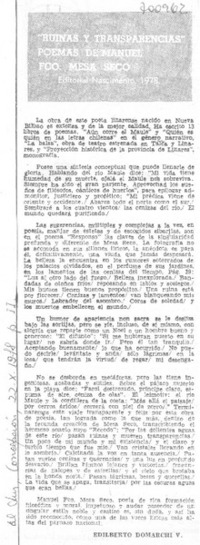 Ruinas y transparencias