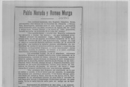 Pablo Neruda y Romeo Murga