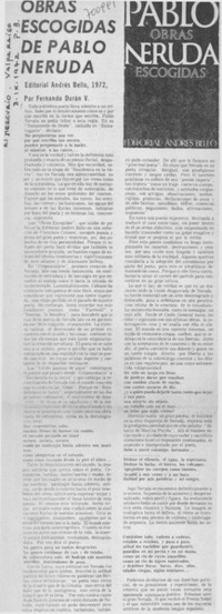 Obras escogidas de Pablo Neruda