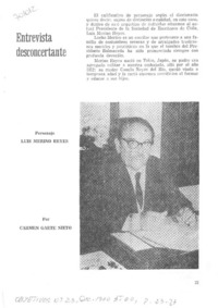 Entrevista desconcertante : [entrevista]