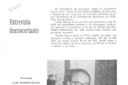 Entrevista desconcertante : [entrevista]
