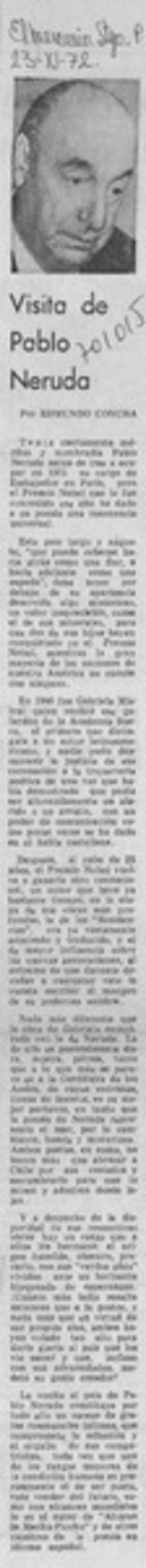 Visita de Pablo Neruda
