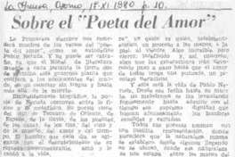 Sobre el "poeta del amor"