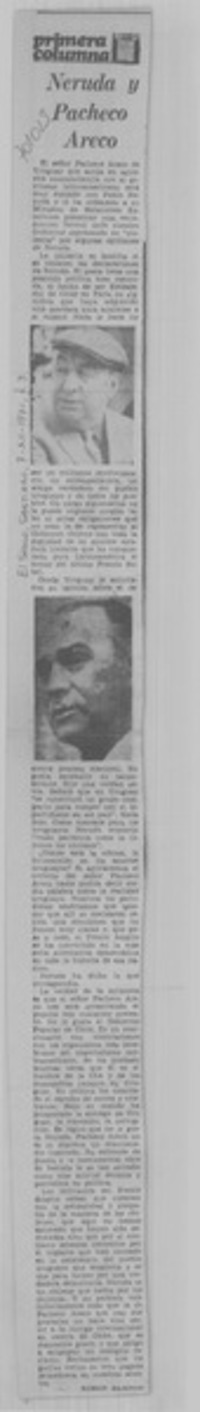 Neruda y Pacheco Areco