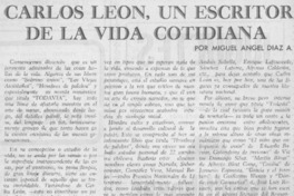 Carlos León, un escritor de la vida cotidiana