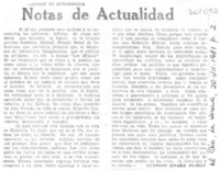 Notas de actualidad