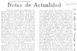 Notas de actualidad