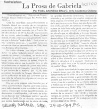La prosa de Gabriela