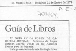 El Niño en la poesía de Gabriela Mistral.