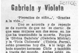 Gabriela y Violeta