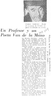 Un profesor y un poeta van de la mano.