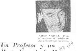 Un profesor y un poeta van de la mano.