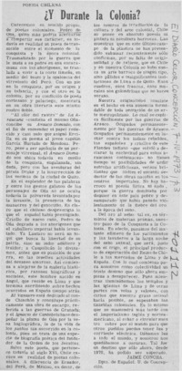 Y durante la Colonia?