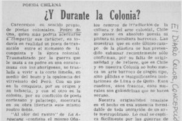 Y durante la Colonia?