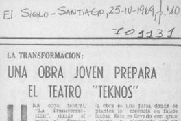 Una obra joven prepara el teatro "Teknos".