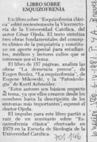 Libro sobre esquizofrenia.