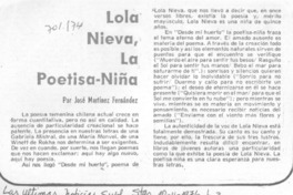 Lola Nieva, la poetisa-niña