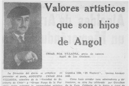Valores artísticos que son hijos de Angol