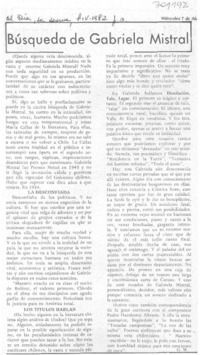 Búsqueda de Gabriela Mistral.