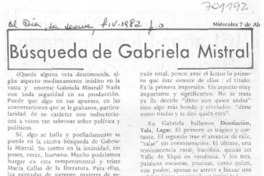 Búsqueda de Gabriela Mistral.
