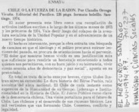 Chile o la fuerza de la razón.