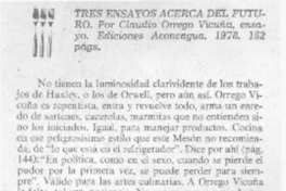 Tres ensayos acerca del futuro