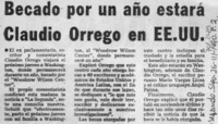 Becado por un año estará Claudio Orrego en EE.UU.